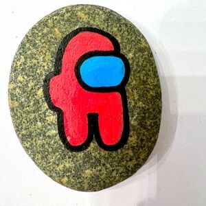 Among Us Hand Painted Rock